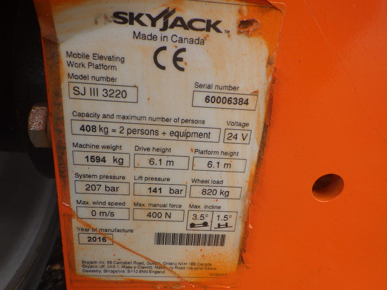 Skyjack SJ3220